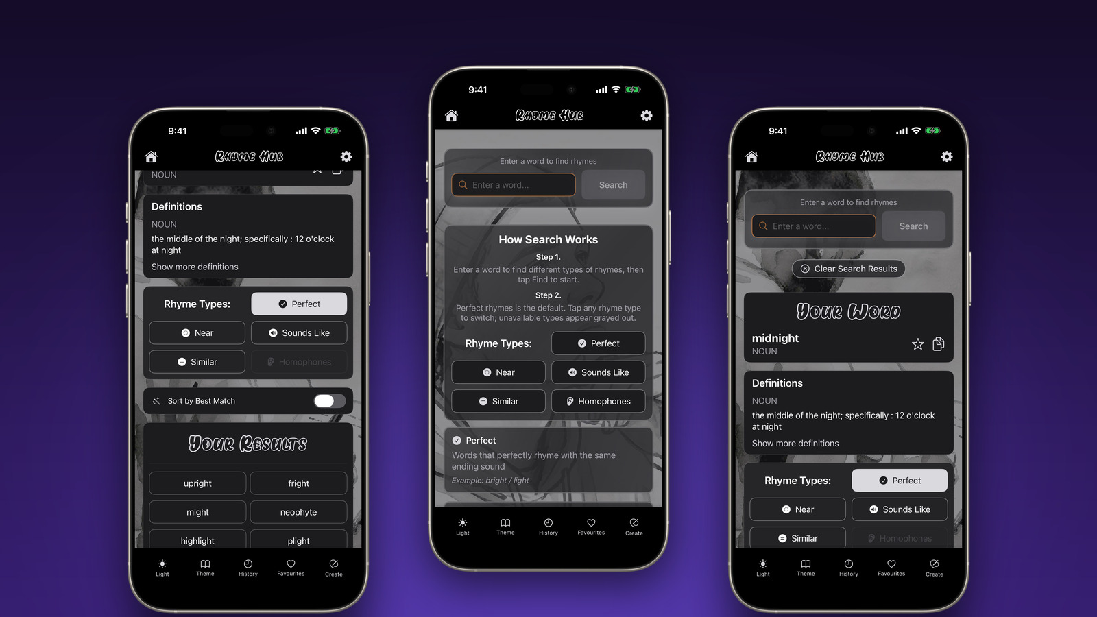 Rhyme Hub on iPhone